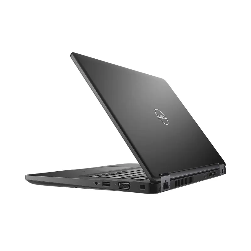 Dell Latitude 5490 _ Laptop _ Intel Core i5 8250U _ 256GB SSD _ 8GB Ram _ Intel UHD Graphics 620 _ 14 Inch _ from rear panel view Dell Latitude 5490 laptop closed with black matte finish
