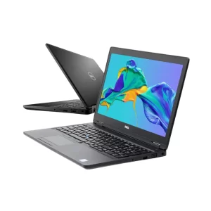 Dell Latitude 5590 laptop side view showing multiple ports including USB, HDMI, and Ethernet
