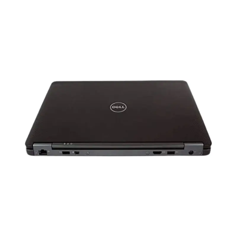 Dell Latitude E7440 _ Laptop _ Intel Core i7-4th Genration _ 256GB SSD _ 8GB RAM _ Intel HD Graphics 4400 _ 14.1 inches (Renewed) _ from rear panel view Closed Dell Latitude E7440 laptop showing black matte finish
