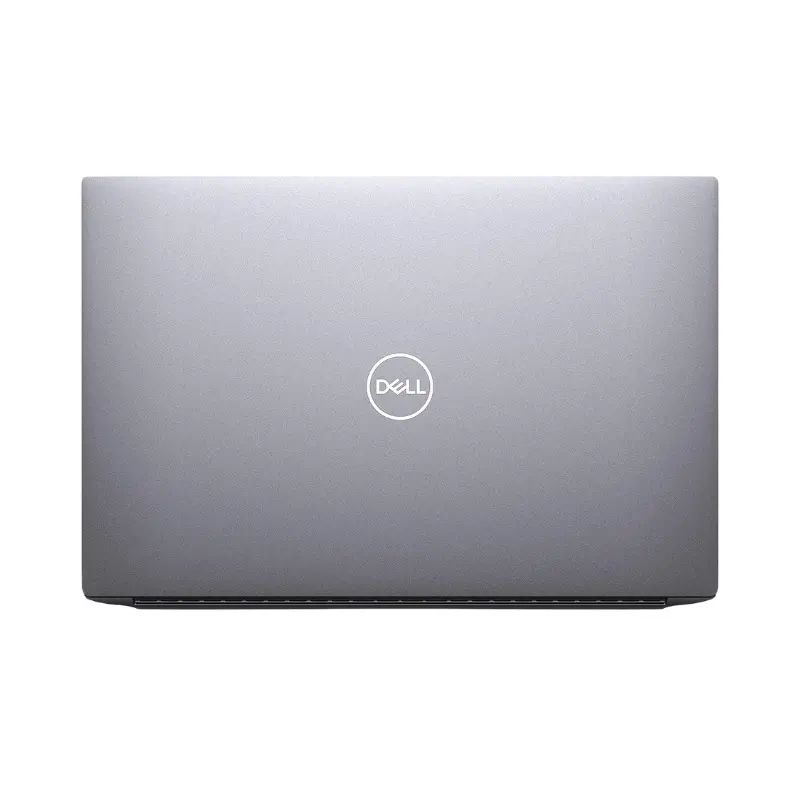 Dell Precision 5550 _ Laptop _ Intel Corei7-10850H _ 512GB SSD _ 32GB Ram _ NVIDIA Quadro GT2000 QMAX _ 15.6 Inch _ from rear panel view Dell Precision 5550 showing slim build and air vents