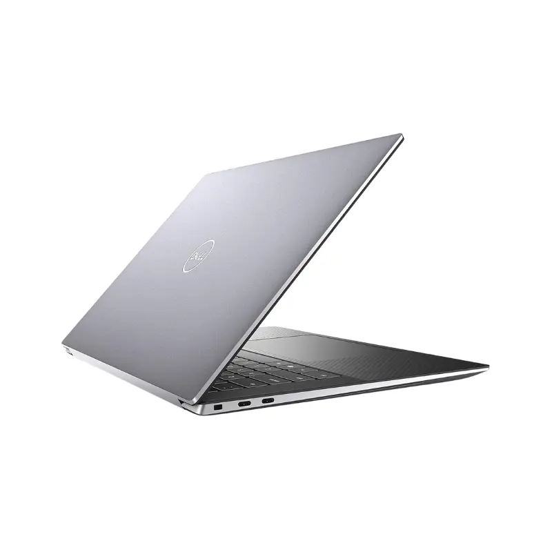 Dell Precision 5550 _ Laptop _ Intel Corei7-10850H _ 512GB SSD _ 32GB Ram _ NVIDIA Quadro GT2000 QMAX _ 15.6 Inch _ from side view Dell Precision 5550 side profile showing USB-C, USB-A, and HDMI ports