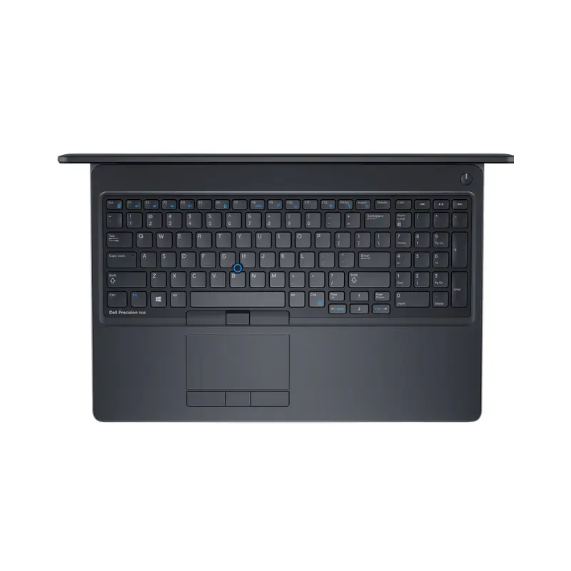 Dell Precision 7520 _ Laptop _ Intel Core I7-7820HQ _ 512GB SSD _ 16GB Ram _ NVIDIA Quadro M2200 4GB _ 15.6″ Inch FHD _ from top view Dell Precision 7520 backlit keyboard with English layout