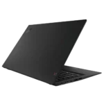 Rear view of Lenovo ThinkPad X1 Carbon showing thermal vents and military-grade durable build