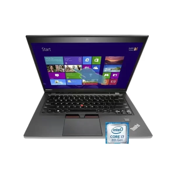 Lenovo ThinkPad X1 Carbon laptop with 14-inch touchscreen display open on a desk