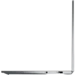 Lenovo ThinkPad X1 side view showing Thunderbolt 4 USB-C ports, HDMI 2.1, and ultra-slim bezel display