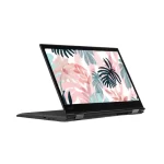 ThinkPad X1 Yoga folded into tablet mode with stylus, demonstrating 2-in-1 convertible design