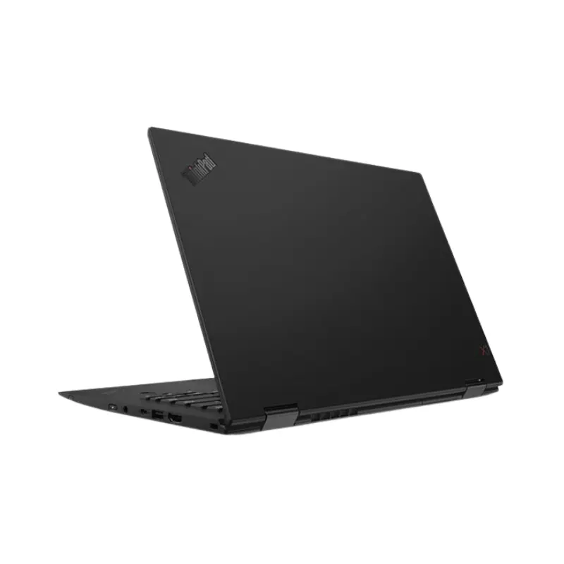 Lenovo ThinkPad X1 Yoga _ Laptop _ Intel Core i5-7300U _ 256GB SSD _ 8GB Ram _ Intel HD Graphics 620 _ 14 Inch _ Touchscreen _ 2 in 1 _ from rear panel view ThinkPad X1 Yoga showing multiple connectivity ports including USB and HDMI.