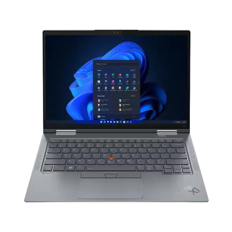 Lenovo X1 YOGA _ Laptop _ Intel Core I5-8250U _ 256GB SSD _ 8GB Ram _ Intel Iris X360 _ 14 Inch _ TOUCH _ from front view Lenovo ThinkPad X1 Yoga G3 laptop in standard laptop mode with 14-inch touchscreen display